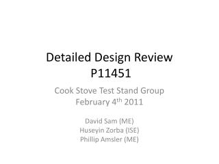 Detailed Design Review P11451