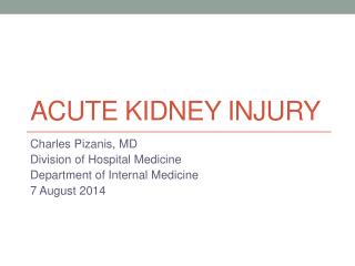 Acute Kidney Injury