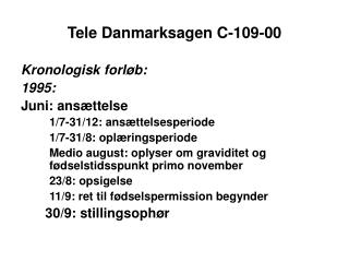 Tele Danmarksagen C-109-00