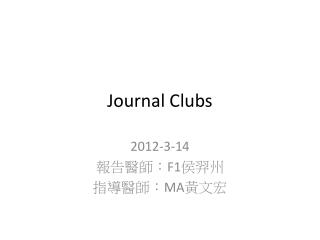 Journal Clubs