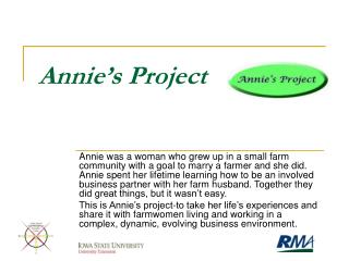 Annie’s Project