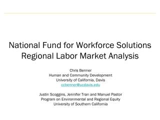 National Fund for Workforce Solutions Regional Labor Market Analysis