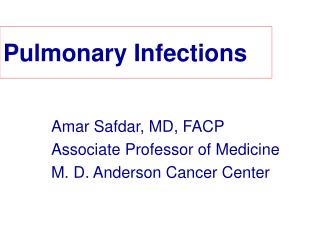 Pulmonary Infections