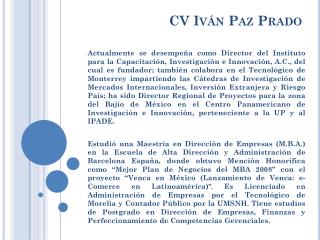 CV Iván Paz Prado