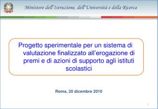 Ministero dell ’ Istruzione, dell ’ Università e della Ricerca