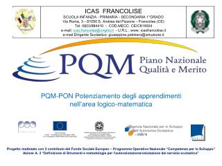 PQM-PON Potenziamento degli apprendimenti nell’area logico-matematica