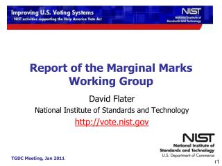 Report of the Marginal Marks Working Group