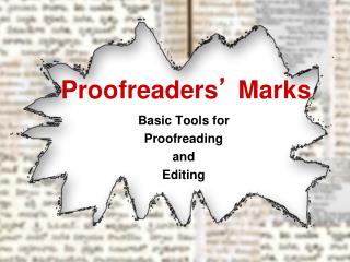 Proofreaders ’ Marks