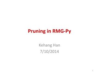 Pruning in RMG- Py