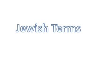 Jewish Terms