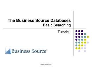 The Business Source Databases Basic Searching