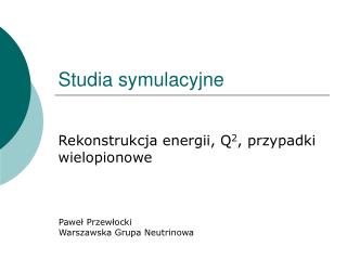 Studia symulacyjne