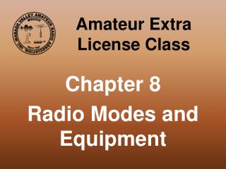 Amateur Extra License Class