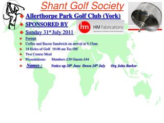 Shant Golf Society