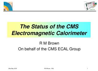 The Status of the CMS Electromagnetic Calorimeter