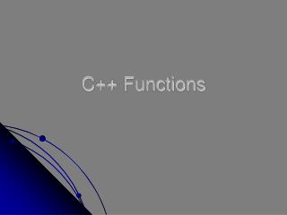 C++ Functions