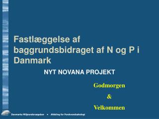 Fastlæggelse af baggrundsbidraget af N og P i Danmark