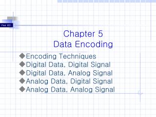 Chapter 5 Data Encoding