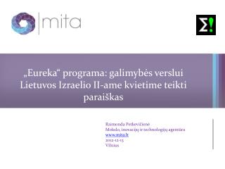 „ Eureka “ programa: galimybės verslui Lietuvos Izraelio II-ame kvietime teikti paraiškas