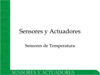 Sensores y Actuadores