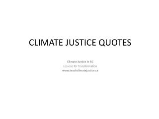 Climate Justice Quotes