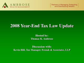 2008 Year-End Tax Law Update