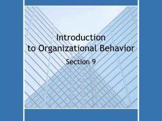 Introduction to Organizational Behavior