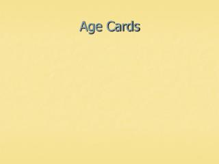 Age Cards