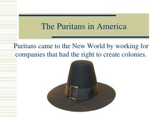 The Puritans in America