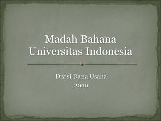 Divisi Dana Usaha 2010