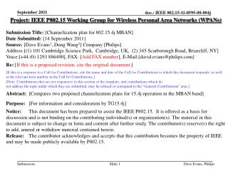 Project: IEEE P802.15 Working Group for Wireless Personal Area Networks (WPANs)