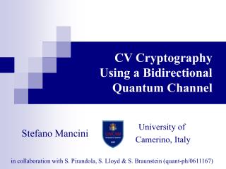 CV Cryptography Using a Bidirectional Quantum Channel