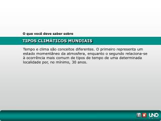 TIPOS CLIMÁTICOS MUNDIAIS