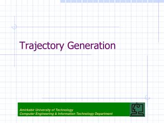 Trajectory Generation