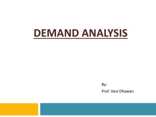 Demand Analysis