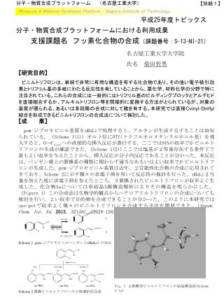 分子・物質合成プラットフォーム 　 （名古屋 工業 大学）
