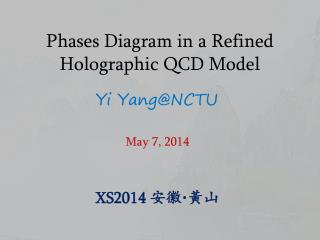 Phases Diagram in a Refined Holographic QCD Model