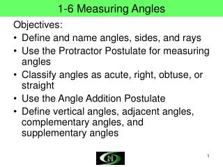 1-6 Measuring Angles