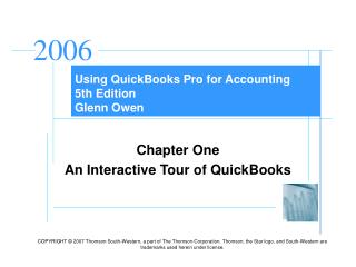 Using QuickBooks Pro for Accounting 5th Edition Glenn Owen