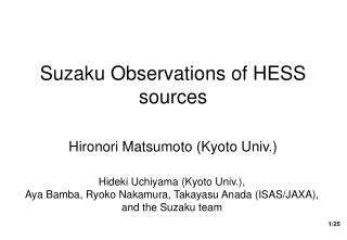 Suzaku Observations of HESS sources