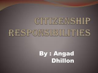 Citizenship Responsibilities