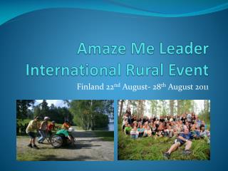 Amaze Me Leader International Rural Event