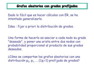 Grafos aleatorios con grados prefijados