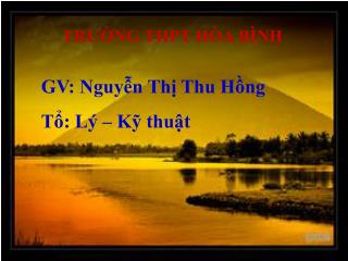 TRƯỜNG THPT HÒA BÌNH