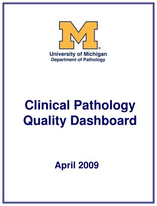 Clinical Pathology Quality Dashboard