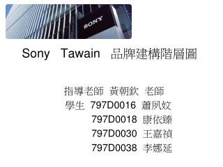 Sony Tawain 品牌建構階層圖