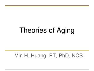 Theories of Aging