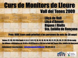 Curs de Monitors de Lleure