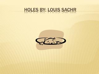 Holes By: Louis sachr