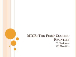 MICE: The First Cooling Frontier